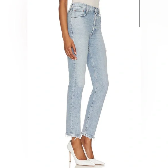 Riley High Rise Straight Crop in DynamicAGOLDE Size 26 Jeans X Recolve